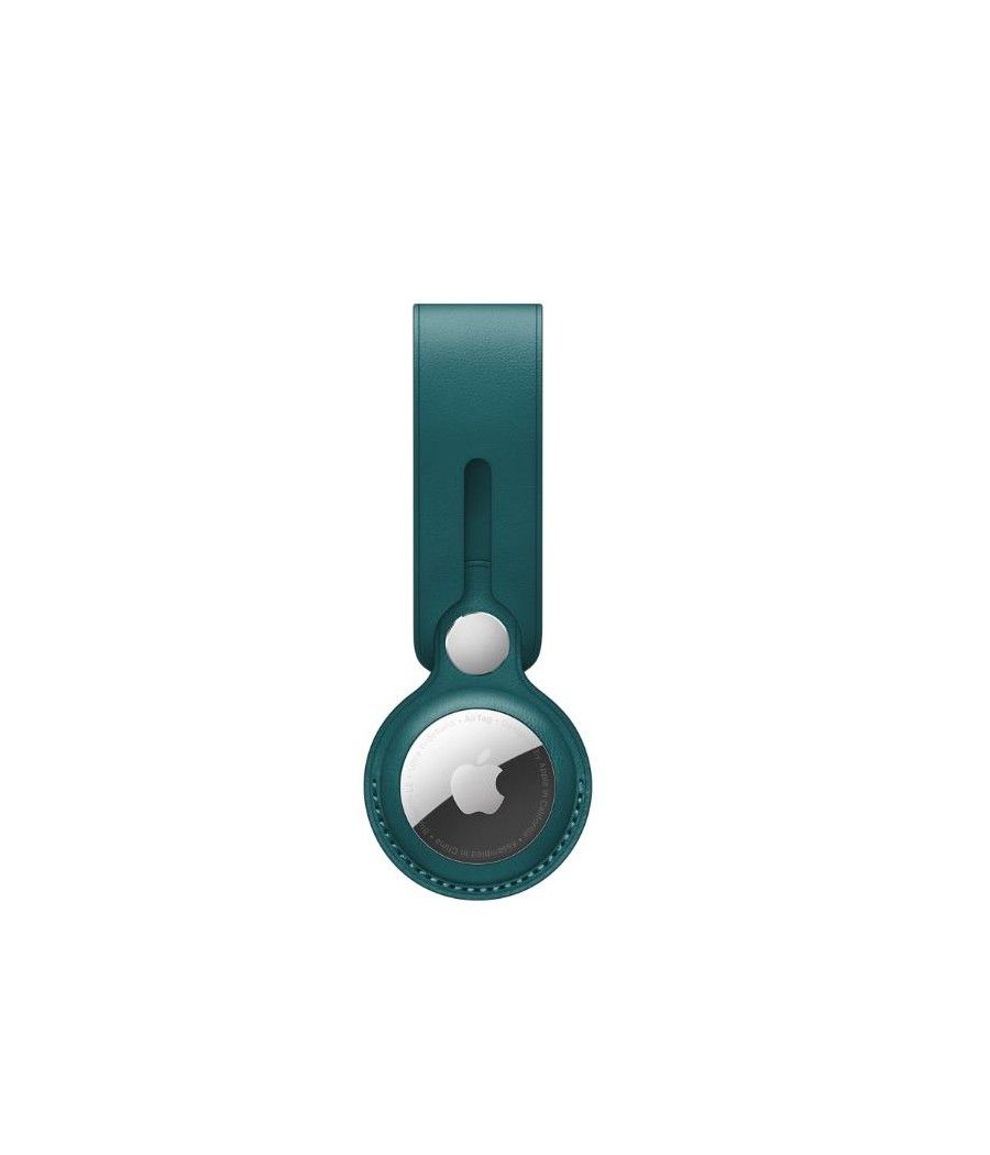 Airtag leather loop - forest green