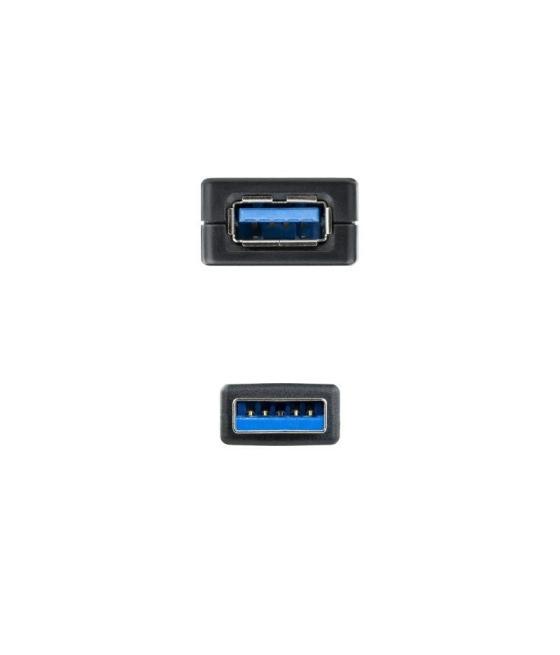 Cable alargador usb 3.0 con amplificador nanocable 10.01.0311/ usb macho - usb hembra/ 5m/ negro