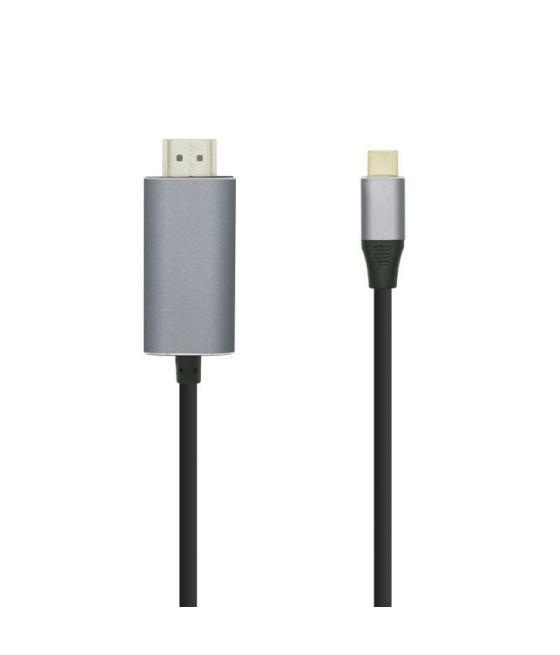 Cable conversor aisens a109-0392/ usb tipo-c macho - hdmi macho/ hasta 27w/ 1250mbps/ 0.8m/ negro