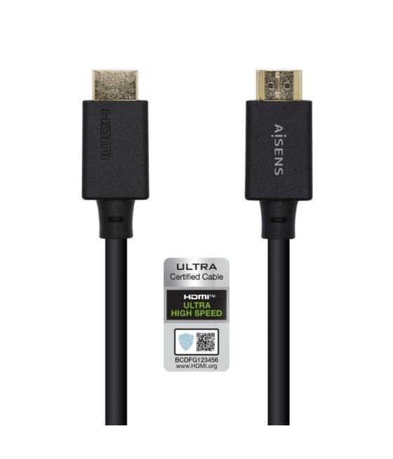 Cable hdmi 2.1 8k aisens a150-0421/ hdmi macho - hdmi macho/ 1m/ certificado/ negro