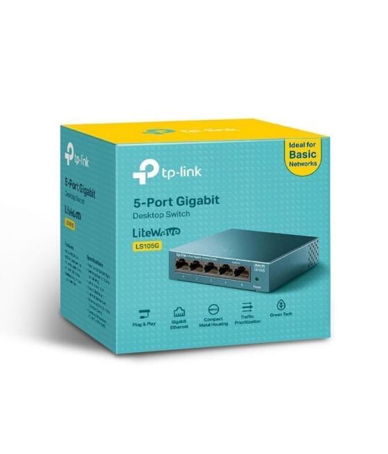Switch tp-link ls105g 5 puertos/ rj-45 10/100/1000
