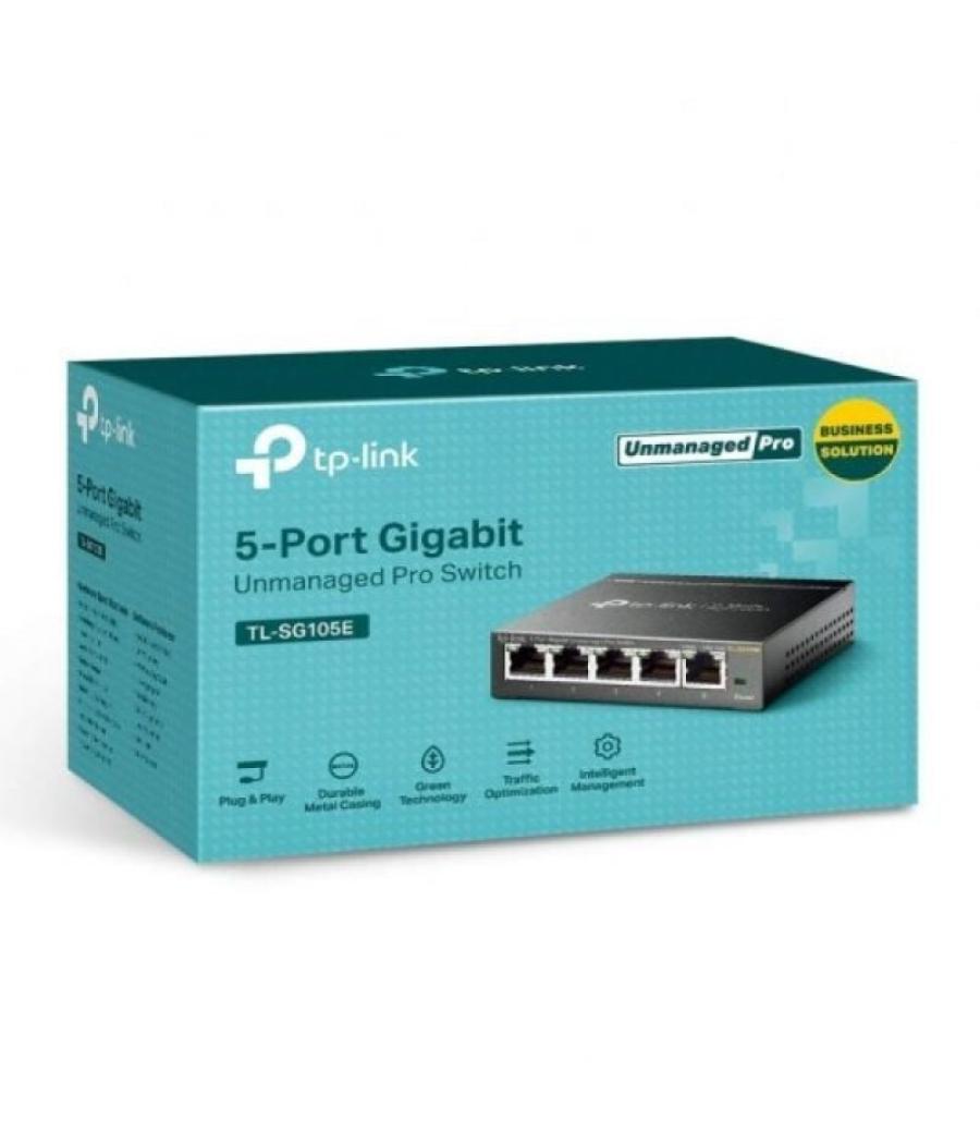 Switch tp-link easy smart tl-sg105e 5 puertos/ rj-45 10/100/1000