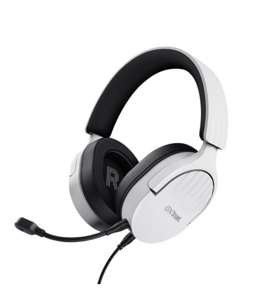 Auriculares gaming con micrófono trust gaming gxt 489 fayzo/ jack 3.5/ blancos