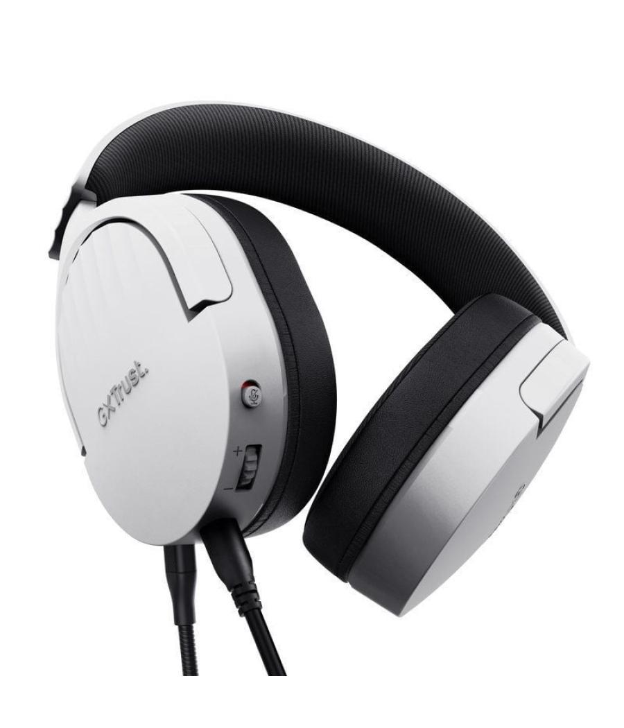 Auriculares gaming con micrófono trust gaming gxt 489 fayzo/ jack 3.5/ blancos