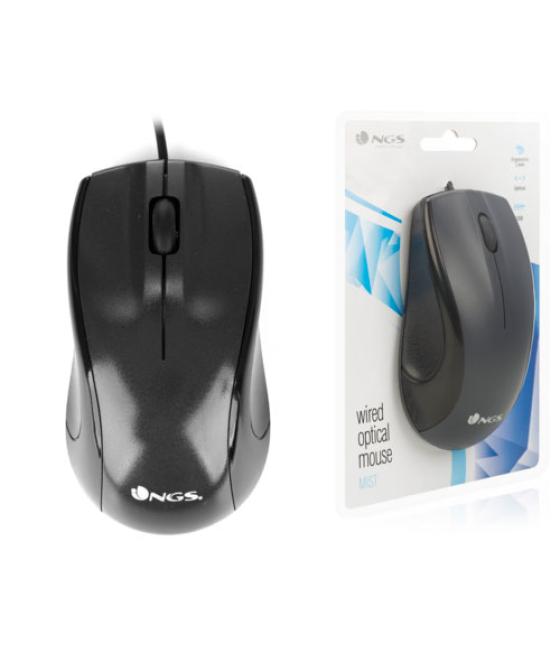 Mouse ngs black mist optico con cable