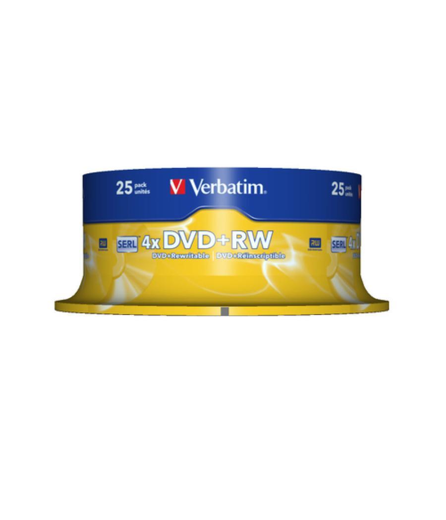 Verbatim DVD+RW Matt Silver 4,7 GB 25 pieza(s)