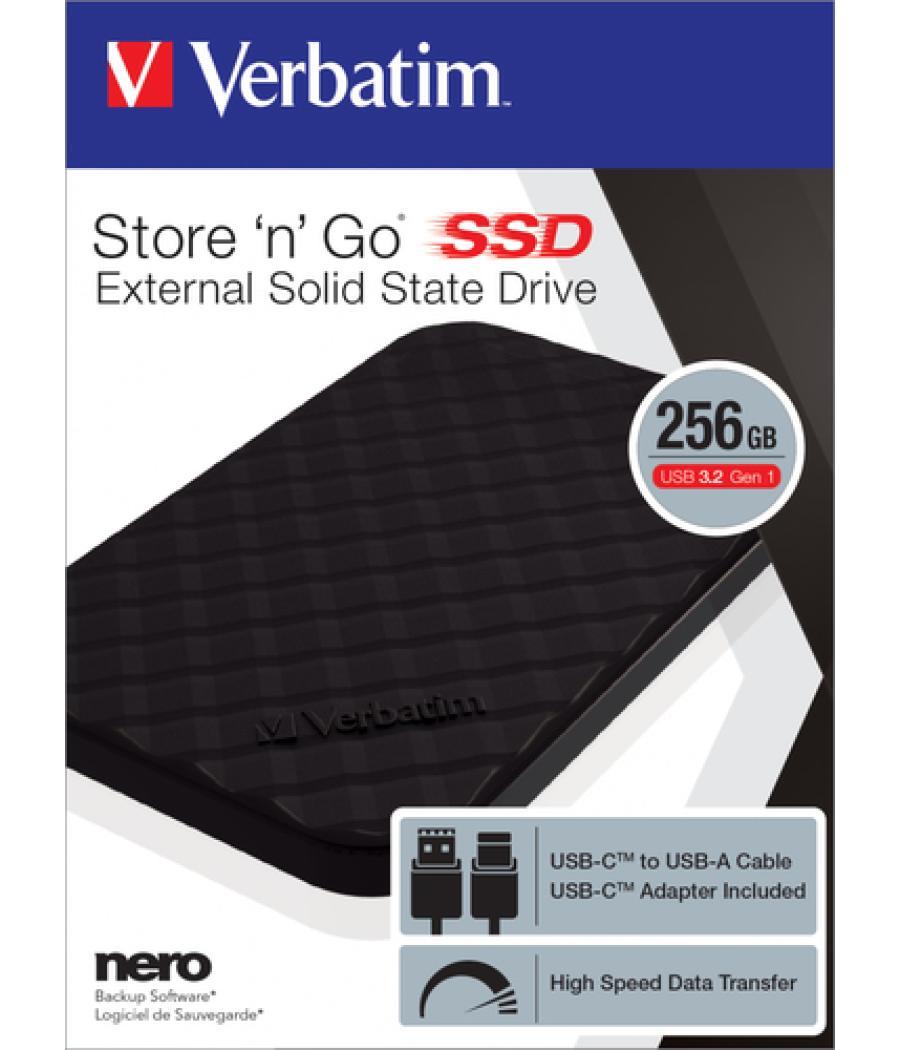 Verbatim SSD Store 'n' Go portátil USB 3.2 GEN 1 de 256 GB