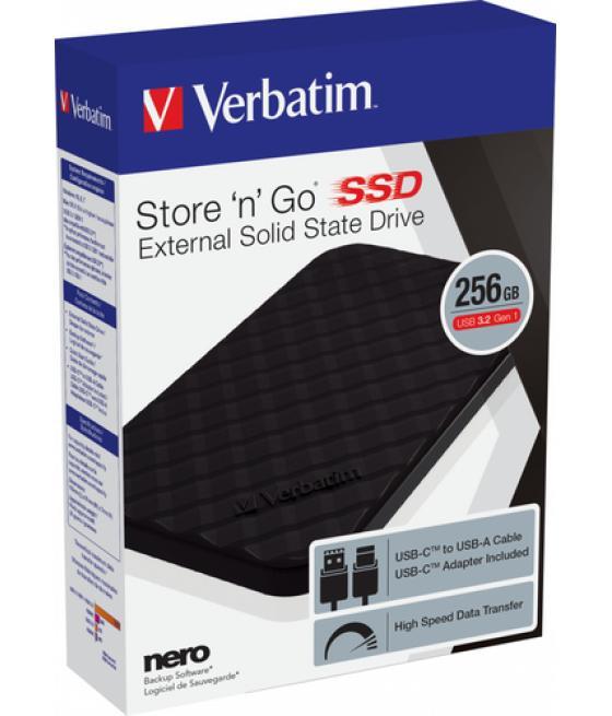 Verbatim SSD Store 'n' Go portátil USB 3.2 GEN 1 de 256 GB