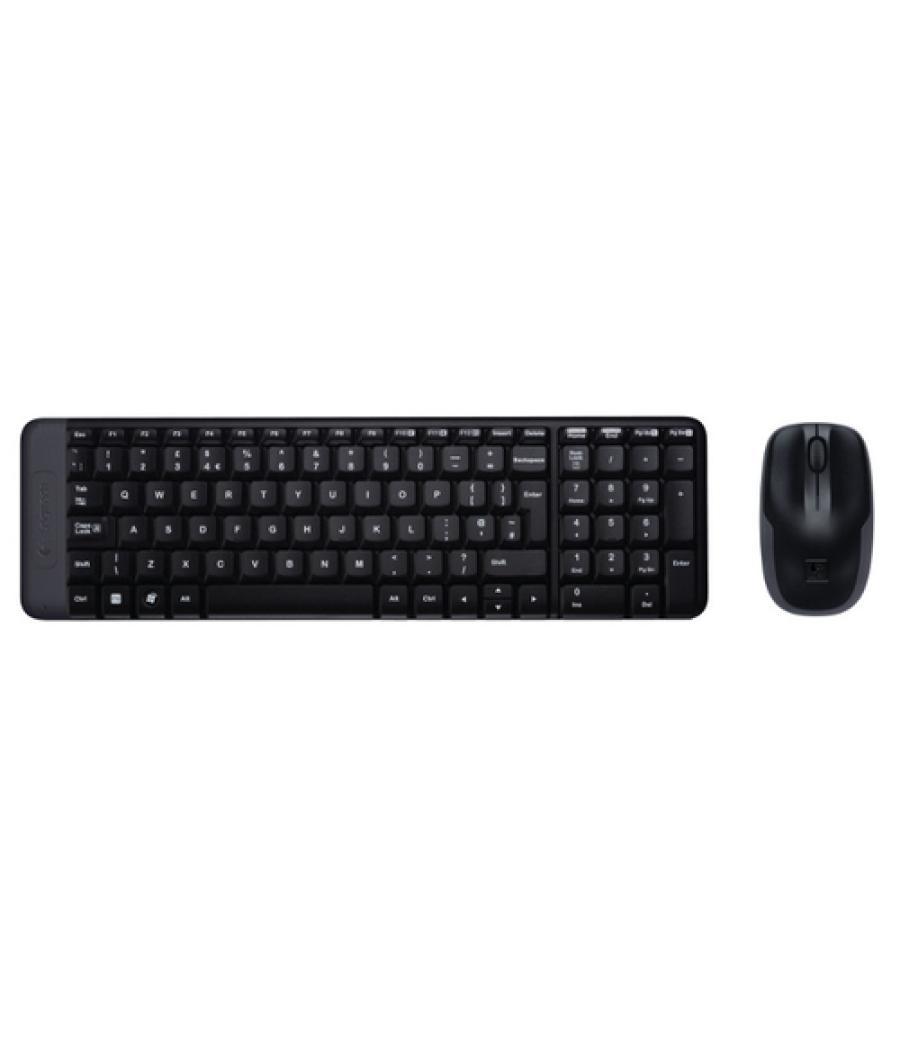 Logitech Wireless Combo MK220 teclado Ratón incluido RF inalámbrico QWERTY EER internacional Negro