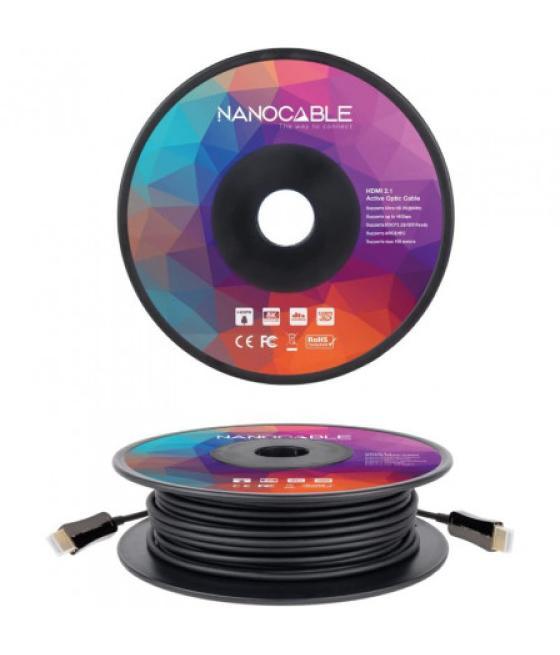 Nanocable cable hdmi v2.1 aoc 8k@60hz 4k@120hz 48gbps 30 m