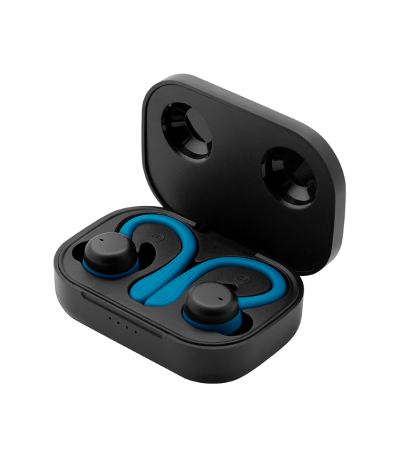 Auriculares deportivos phoenix spartan bluetooth 5.3 manos libres accesorios intercambiables detalles en azul