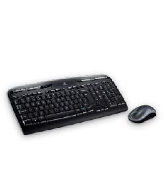 Teclado + mouse logitech mk330 wireless inalambrico usb 2.0 negro 2.4ghz