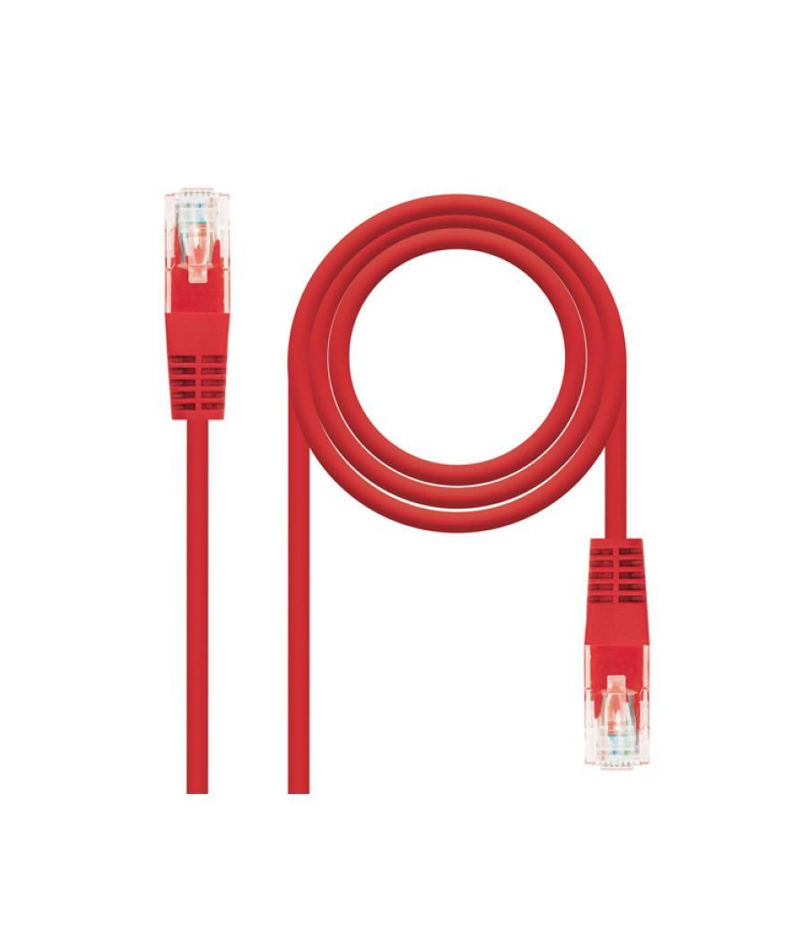 Cable de red latiguillo rj45 utp cat6 awg24 2 m rojo nanocable