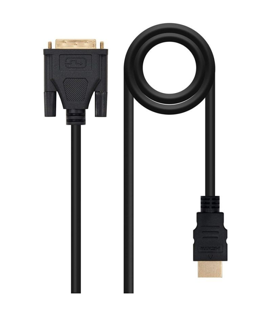 Cable hdmi nanocable 10.15.0503/ dvi macho - hdmi macho/ 3m/ negro