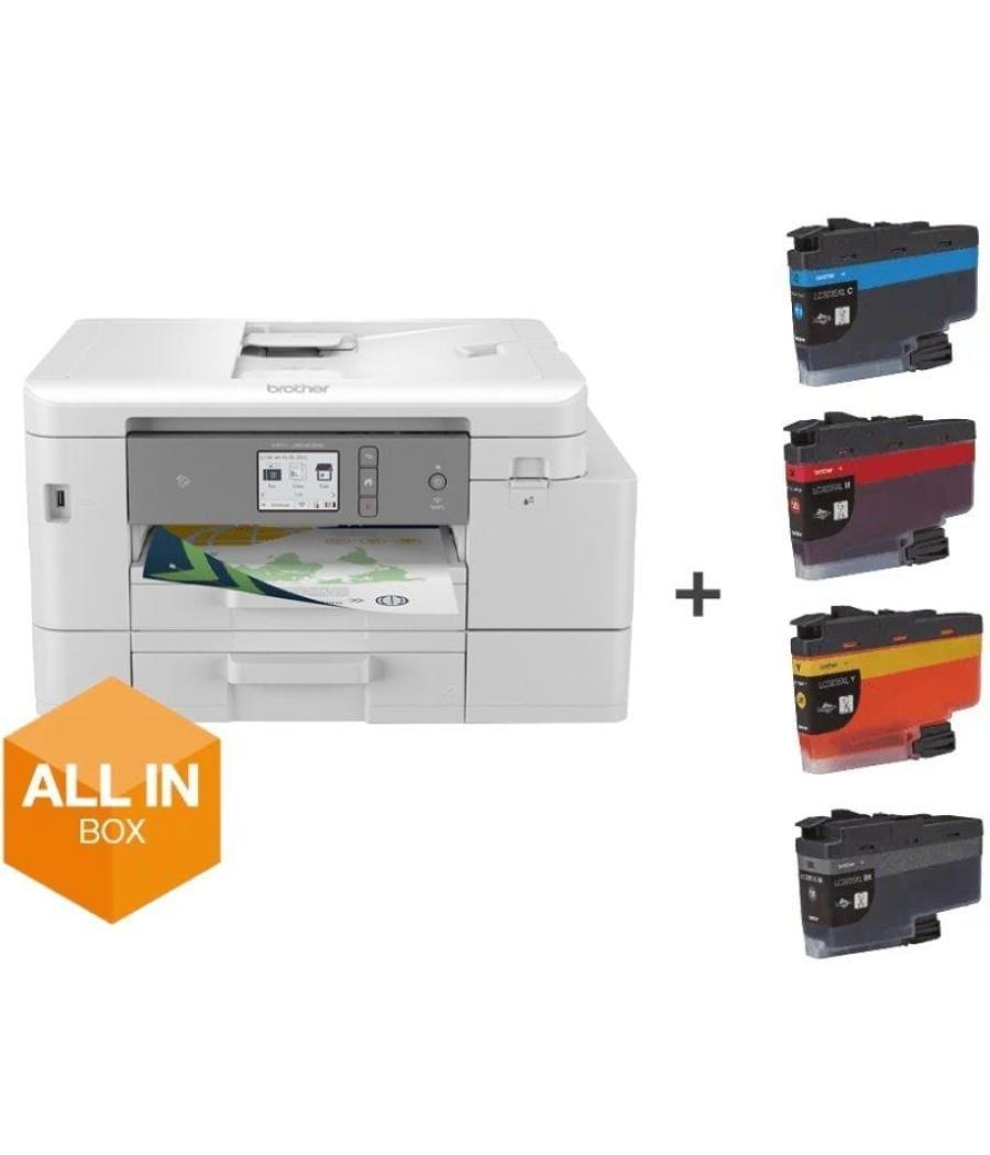 Multifunción brother mfc-j4540dwxl wifi/ fax/ dúplex/ pack impresora + consumibles xl/ blanca
