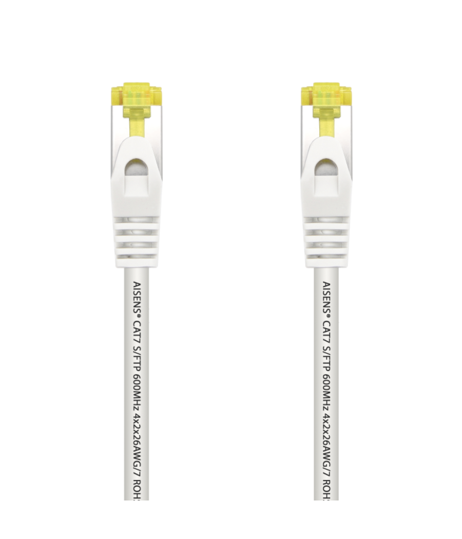 Cable red aisens latiguillo rj45 lszh cat.7 sftp pimf 25cm blanco