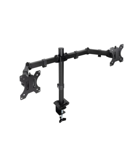 Soporte mesa gira incli 2 brazos 17-27" negro