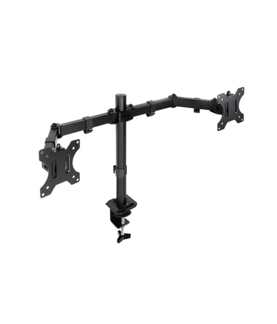 Soporte mesa gira incli 2 brazos 17-27" negro