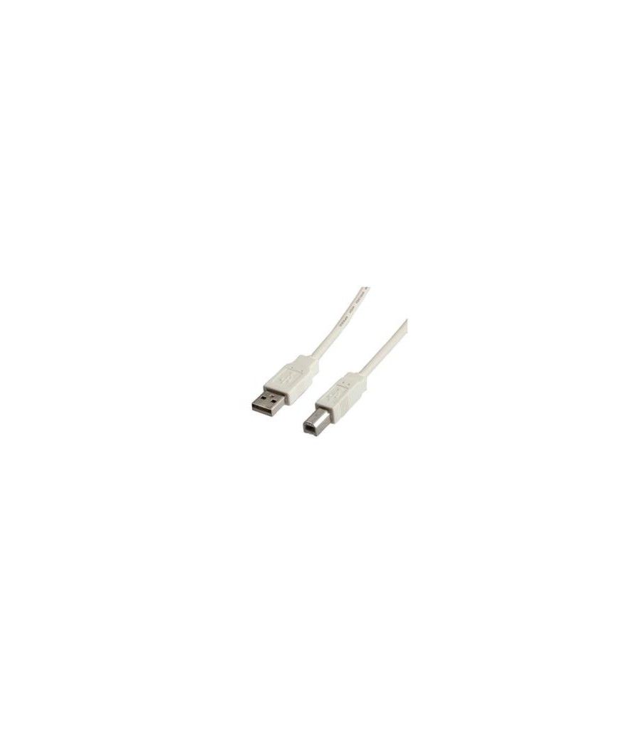 Cable usb 2.0 a/b m/m 0 8m blanco - Imagen 1