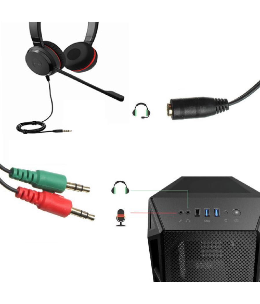 Ewent ec1642 cable de audio 0,15 m 3,5mm 2 x 3.5mm negro, verde, rojo