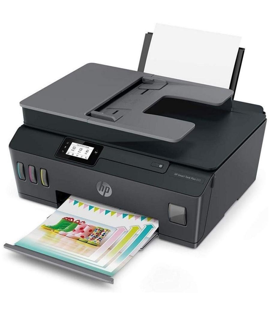 Multifunción recargable hp smart tank plus 655/ wifi/ fax/ negra