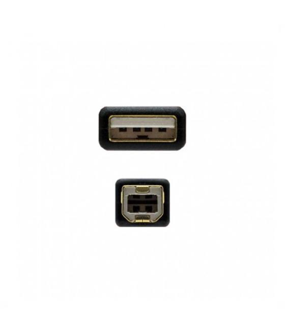 Cable ferrita usb tipo a a usb tipo b nanocable 2m negro macho a macho