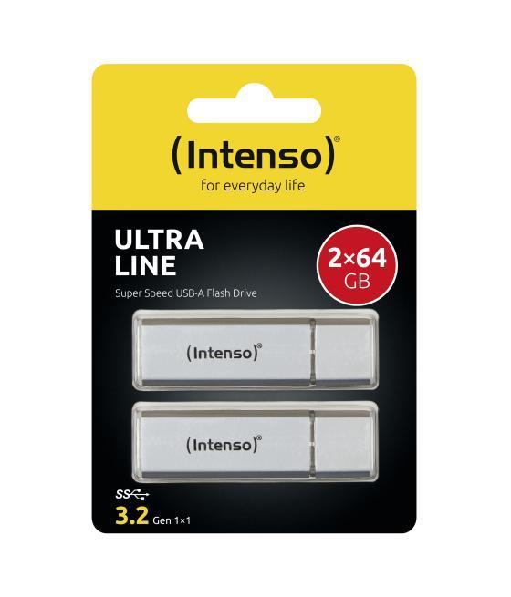 Memoria usb 3.2 intenso ultra 64gb pack 2 unidades