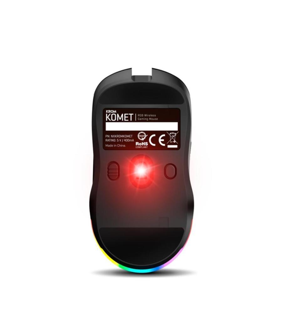 Raton inalambrico gaming krom komet rgb negro