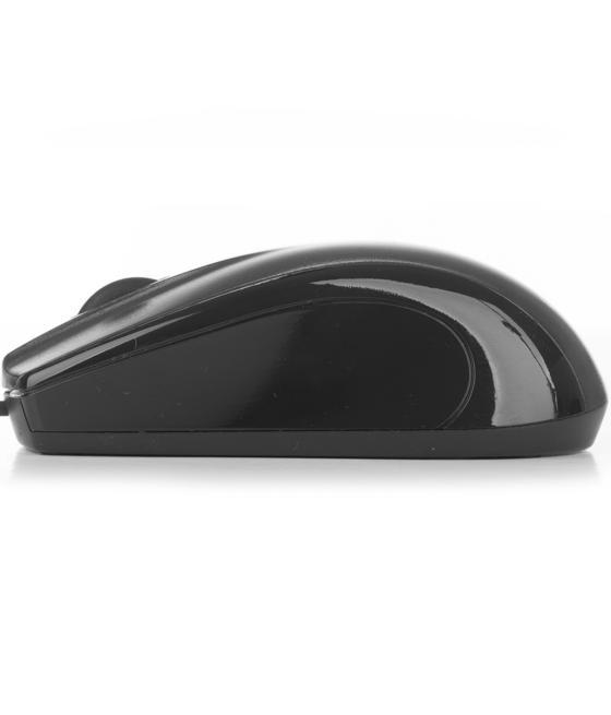 Raton con cable ngs mist - optico - 1000dpi - 2 botones + scroll - ergonomico - usb - negro