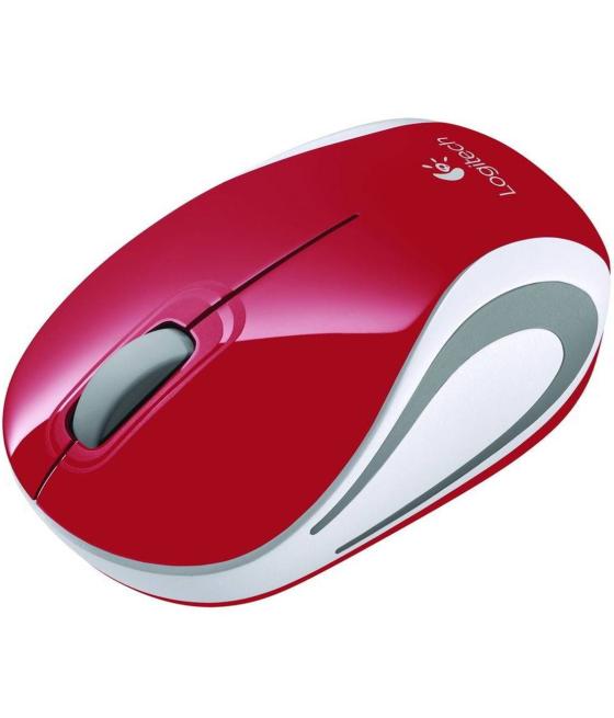 Mouse raton logitech m187 optico wireless inalambrico rojo 2.4ghz mini