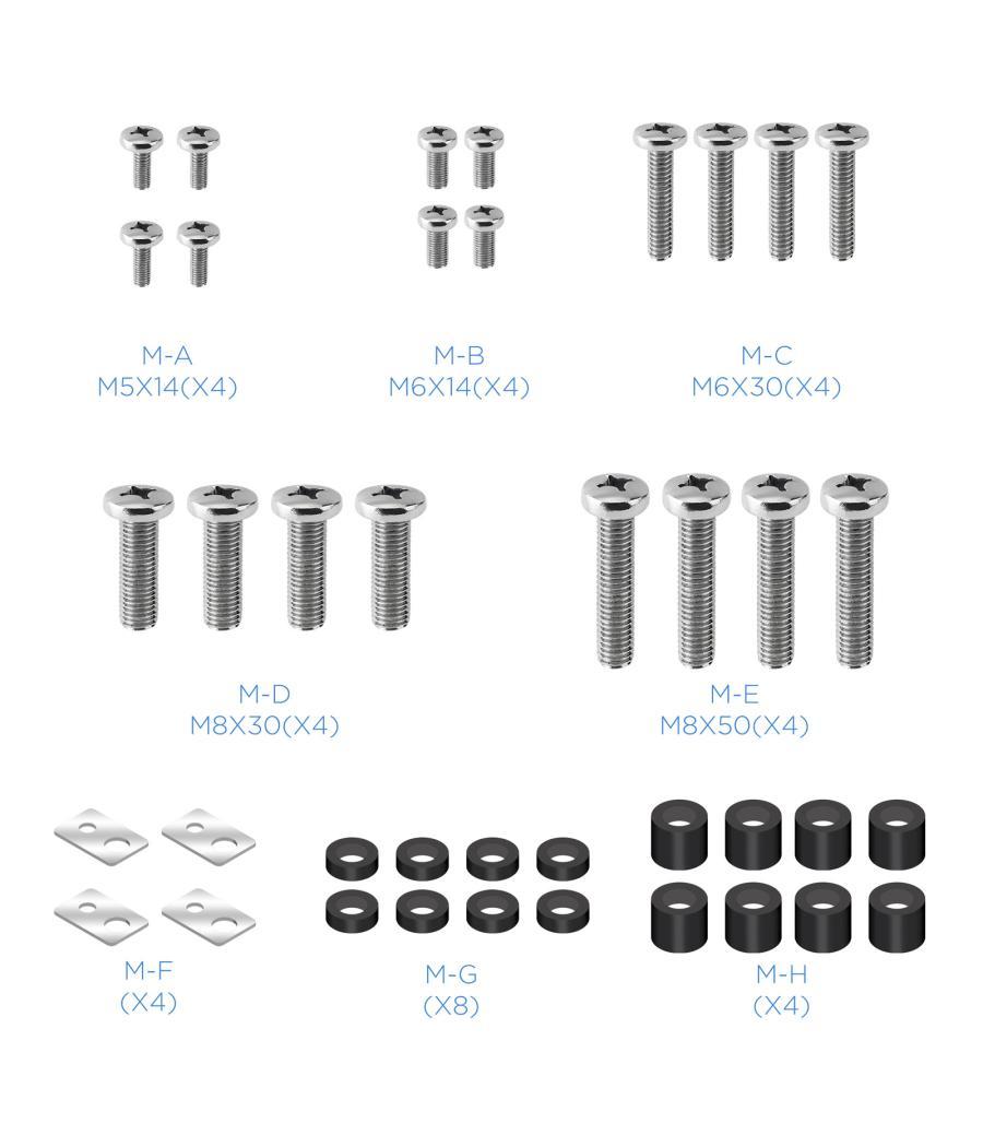 Soporte pared tv tooq lp42130t - b 60pulgadas - 100pulgadas carga maxima 130kg inclinacion negro