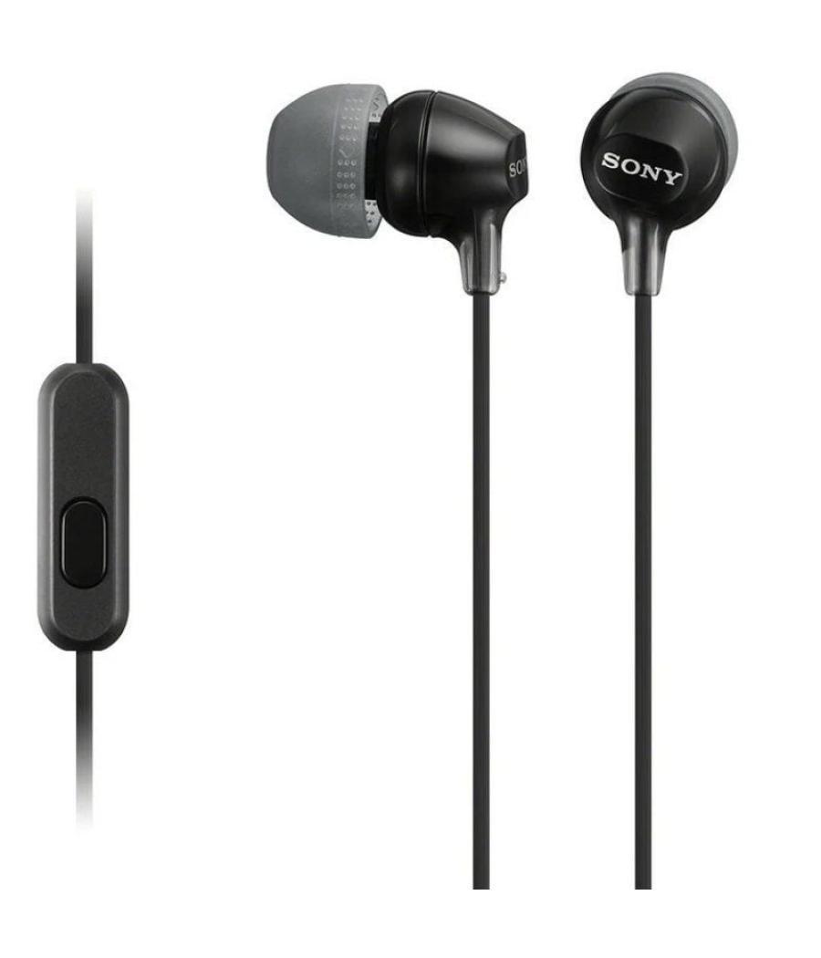 Auriculares intrauditivos sony mdr-ex15ap/ con micrófono/ jack 3.5/ negros