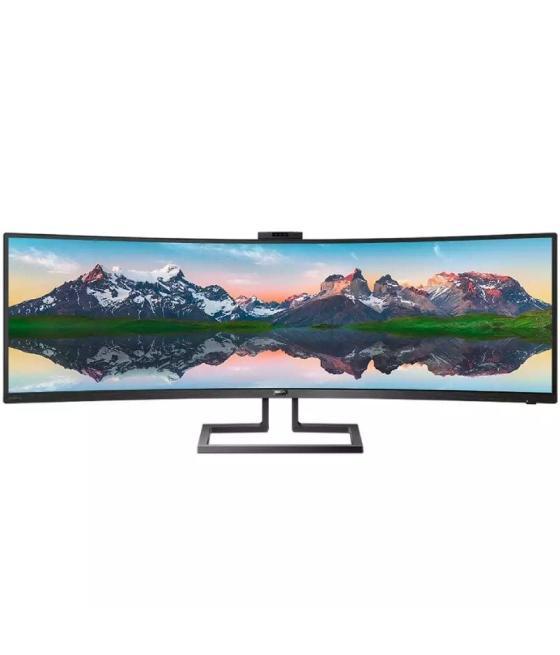 Monitor profesional ultrapanorámico curvo philips 499p9h 48.8'/ dual qhd/ webcam/ multimedia/ negro