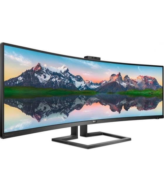 Monitor profesional ultrapanorámico curvo philips 499p9h 48.8'/ dual qhd/ webcam/ multimedia/ negro