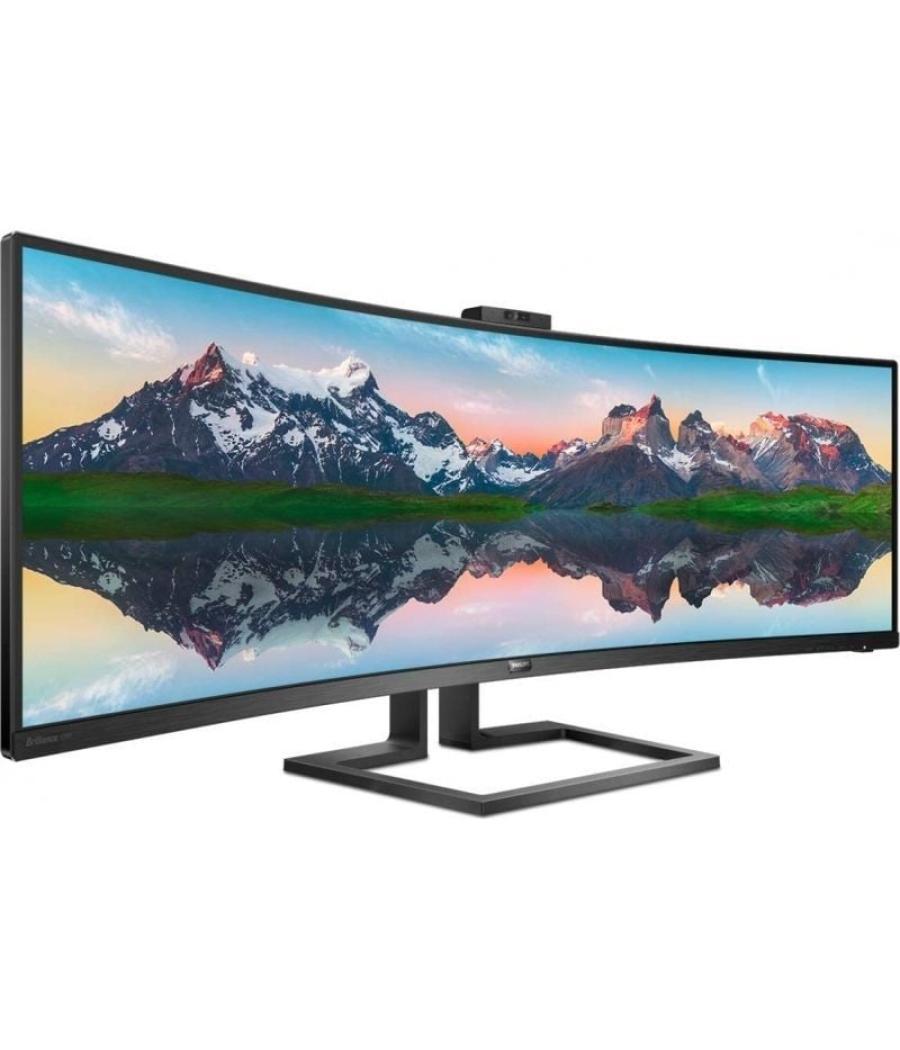 Monitor profesional ultrapanorámico curvo philips 499p9h 48.8'/ dual qhd/ webcam/ multimedia/ negro