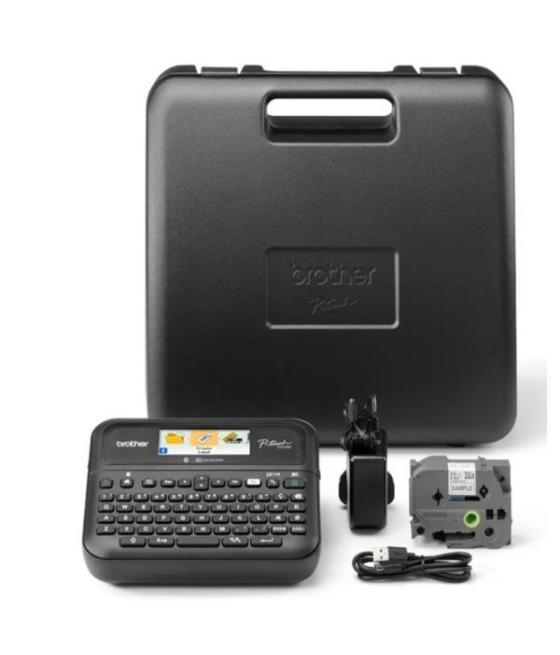 Brother etiquetadora rotuladora electrónica pt-d610bvp, de mano, teclado qwerty, conectividad usb