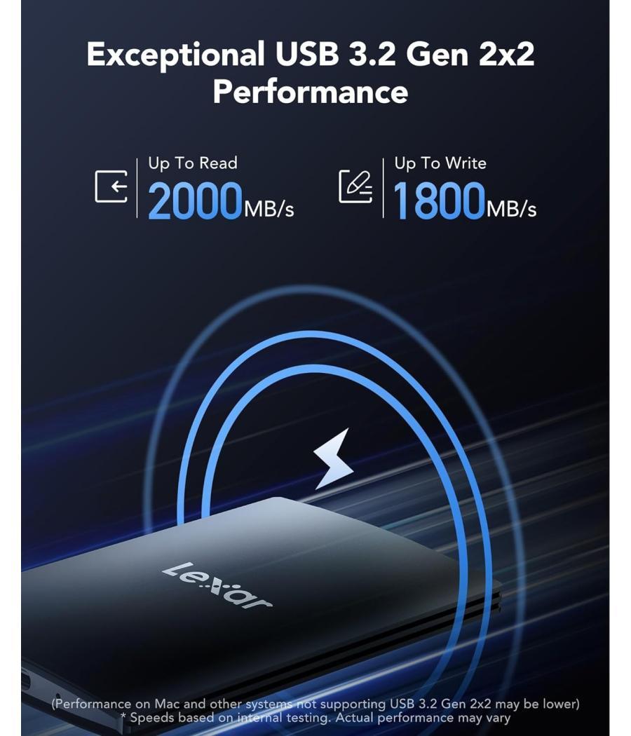 Lexar external portable ssd 1tb,usb3.2 gen2*2 up to 2000mb/s read and 1800mb/s write