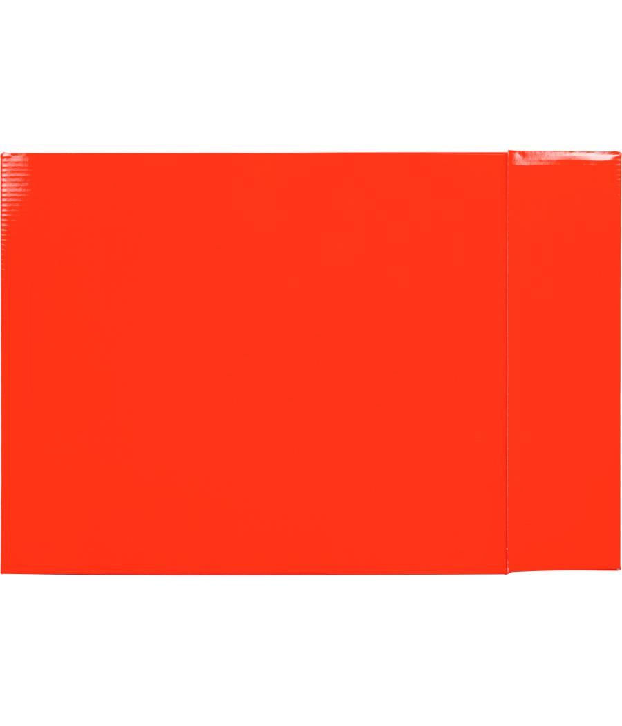 Caja archivador liderpapel de palanca cartón din a4 documenta lomo 75mm color rojo