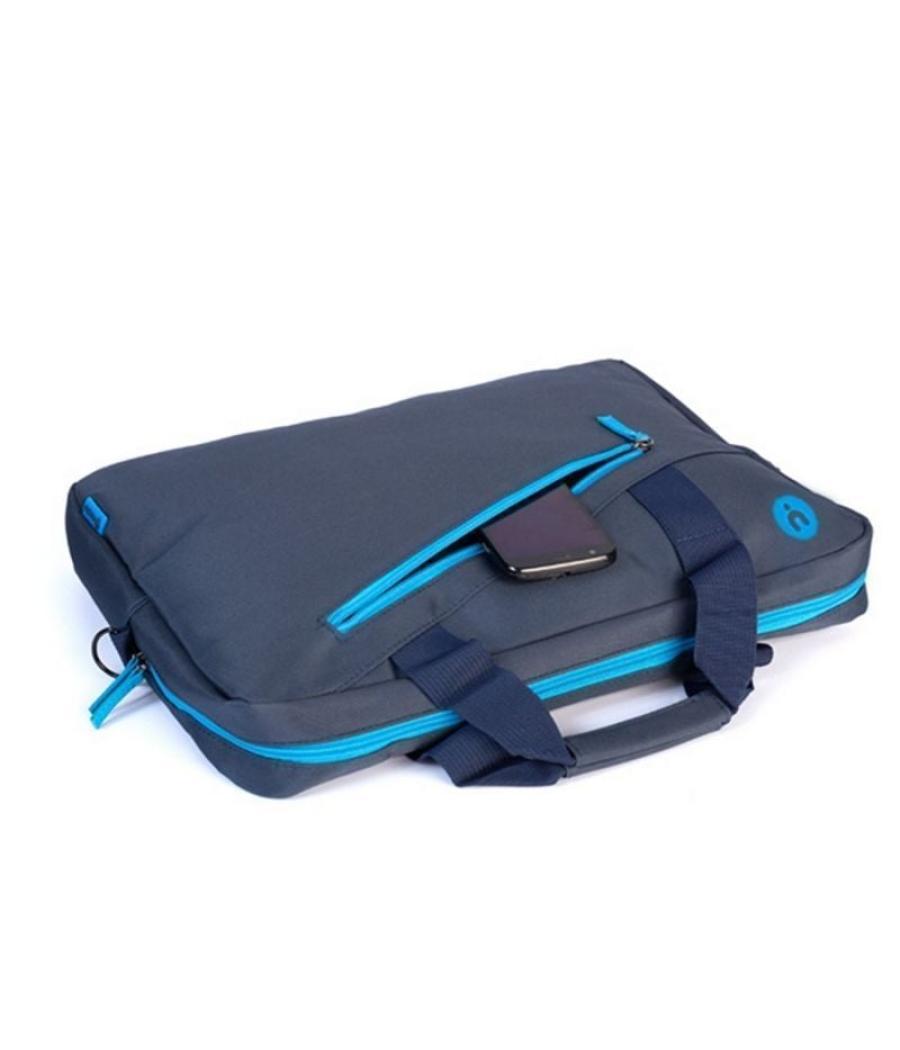 Maletín monray ginger para portátiles hasta 15.6'/ cinta para trolley/ azul