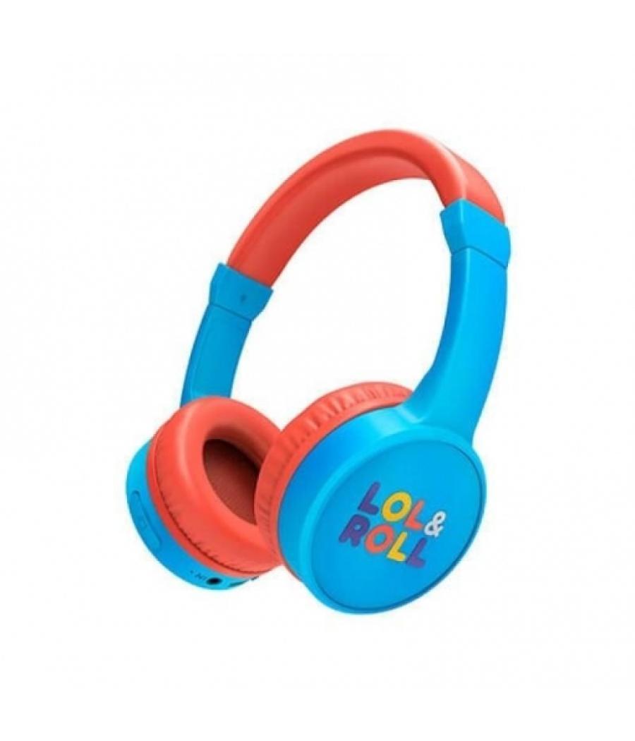 Headset infantil bluetooth energy sistem lol&roll kids blue bt 5.1 ajuste de tamaño limitacion de volumen micro integrado