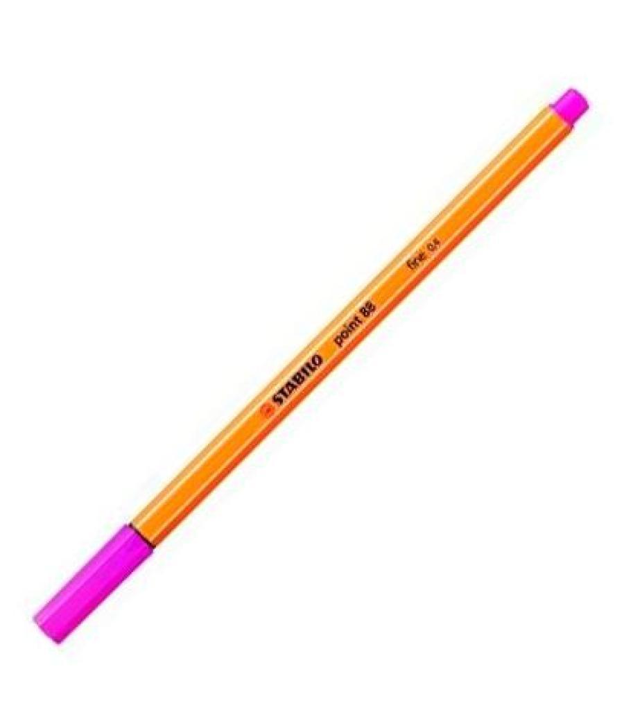 Stabilo point 88 rotulador rosa neón -10u-