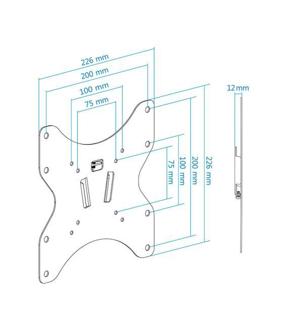 Tooq lp1242f-b soporte pared fijo 23-42" negro