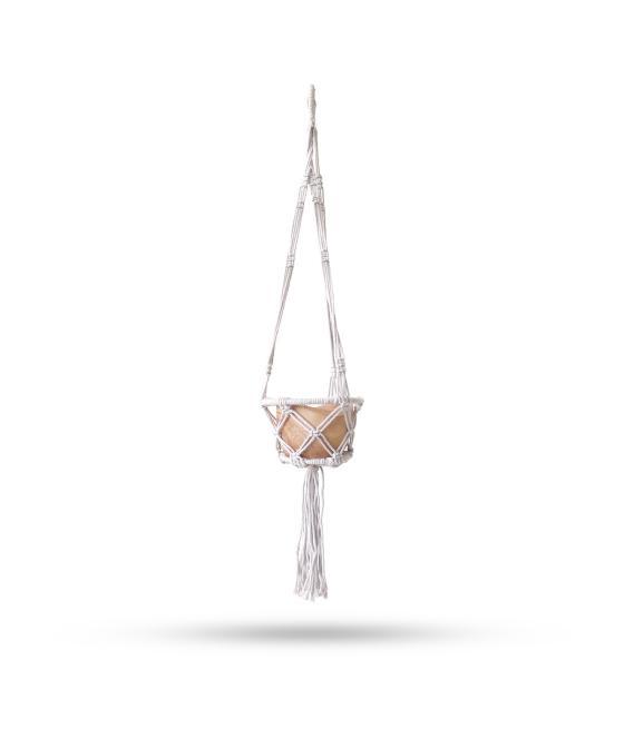 Macramé Macetero Pequeño - Natural - Aro 16cm