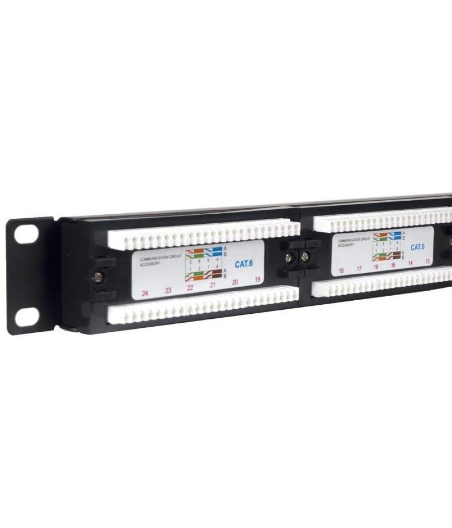 Patch panel phasak pu 2420/ 24 puertos/ cat.6/ altura 1u