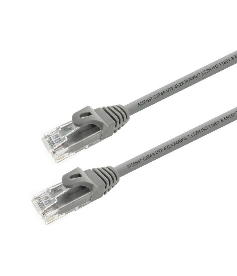 Aisens cable de red latiguillo rj45 lszh cat.6a 500 mhz utp awg24 gris 15m