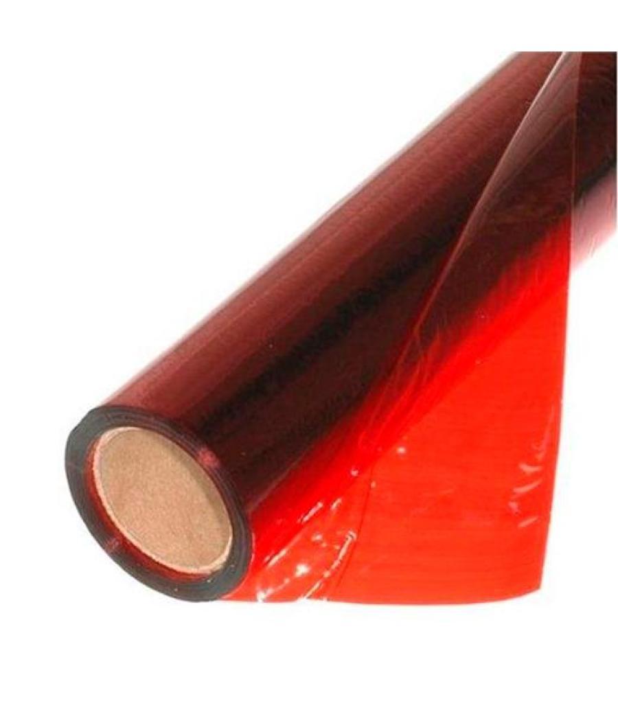 Sadipal papel celofán pliegos microperforado rollo 25h 50x65cm rojo