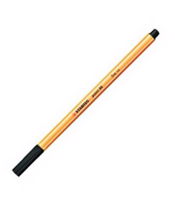 Stabilo point 88 rotulador negro -10u-