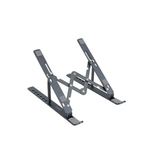 Soporte elevador aluminio plegable portÁtiles gris