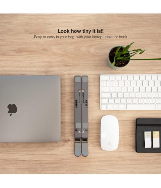 Soporte elevador aluminio plegable portÁtiles gris