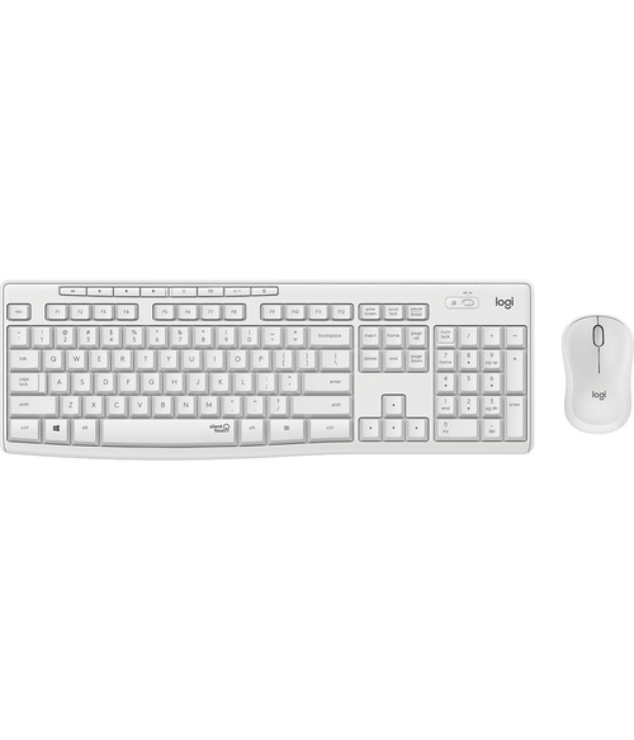 Logitech MK295 Silent Wireless Combo teclado Ratón incluido USB QWERTY Italiano Blanco